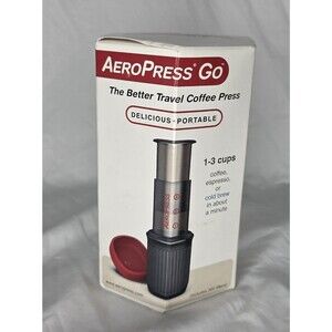 AeroPress Go Portable Coffee Maker 3 in 1 Compact Travel Brewer Press 100 Filter